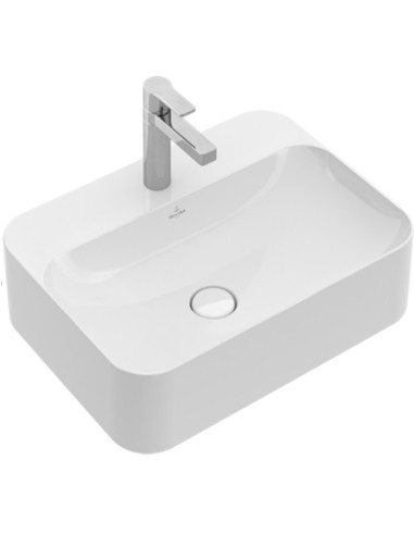 Villeroy&Boch Finion Lavabo Da Appoggio Rettangolare Con Piletta di Scarico In Ceramica