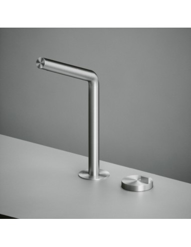 Quadro Design Q Satin Stainless Steel Washbasin Mixer With Swivel Spout