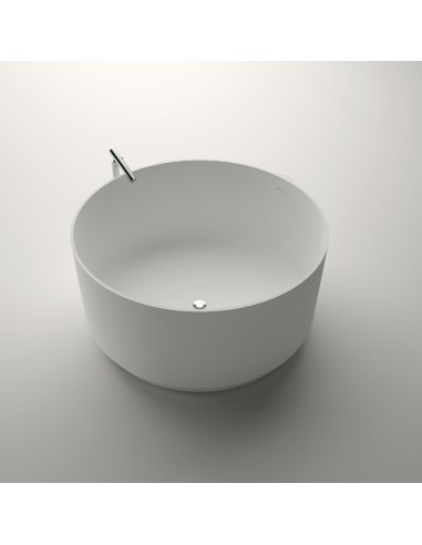 Agape Design In-Out Freestanding Round Bathtub In White Solid Surface