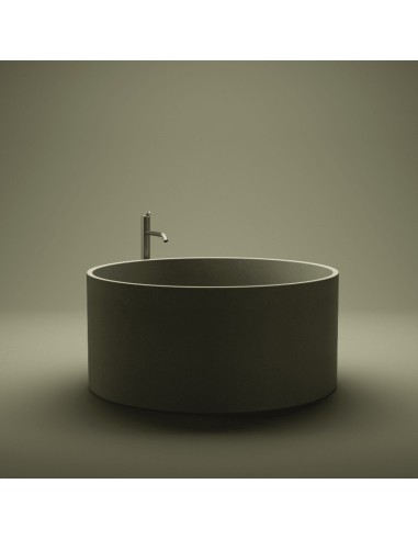 Agape Design In-Out Round Concrete Bathtub Ø 130 Cm