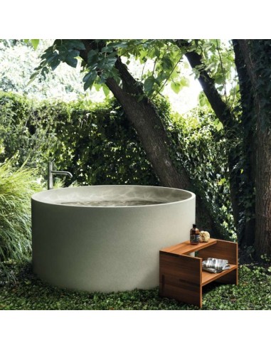 Agape Design In-Out Round Concrete Bathtub Ø 130 Cm