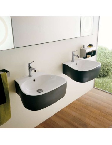 Agape Design Pear Lavabo Sagomato Sospeso Con Foro Rubinetteria