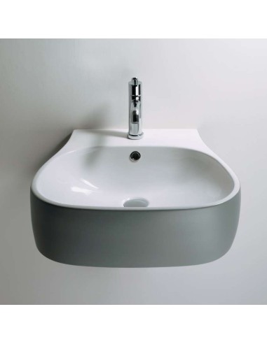 Agape Design Pear Lavabo Sagomato Sospeso Con Foro Rubinetteria