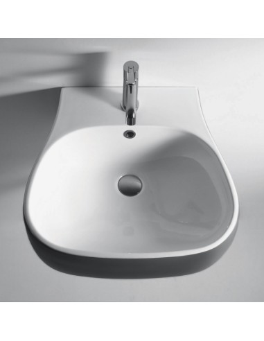 Agape Design Pear Lavabo Sagomato Sospeso Con Foro Rubinetteria