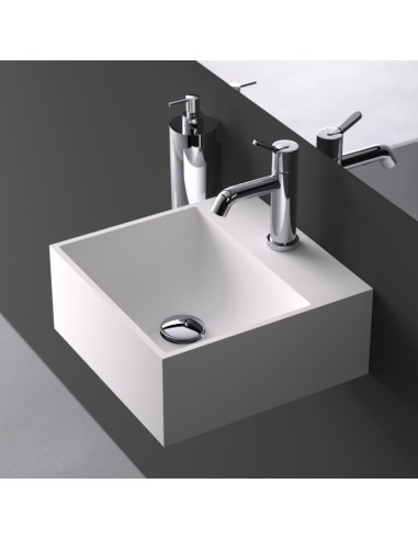 Agape Design Handwash Square Washbasin In White Cristalplant