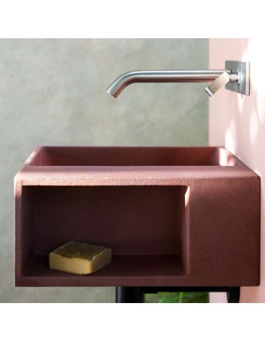 Agape Design Handwash Outdoor Square Washbasin In Cementoskin