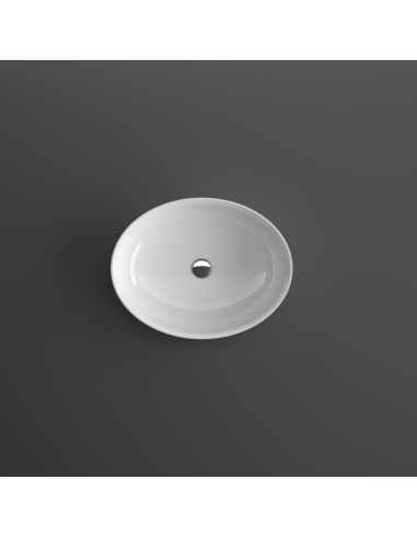 Agape Design Lavabo 661 Da Appoggio Ovale In Ceramilux Bianco