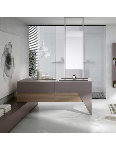 Bmt Tekno Bathroom Furniture With Integrated Washbasin And Mirror