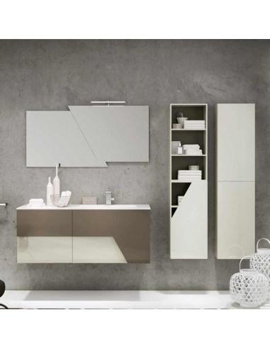 Bmt Tekno Bathroom Furniture With Integrated Washbasin And Mirror