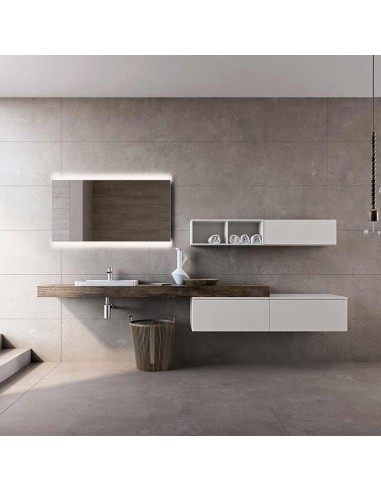 Bmt Blues Mobile Bagno Completo Di Lavabo E Specchiera