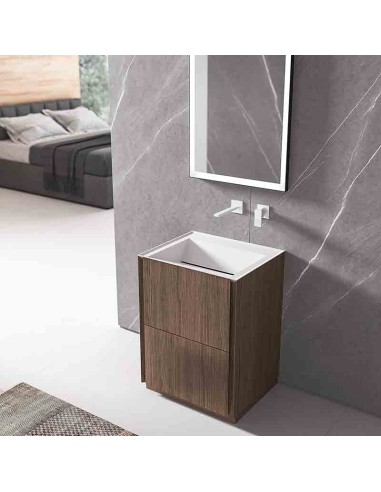 Bmt Ikon Mobile Bagno E Top Con Vasca Integrata In Deikon Bianco