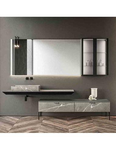 Bmt Blues 4 Bathroom Furniture With Drawers Washbasin And Mirror