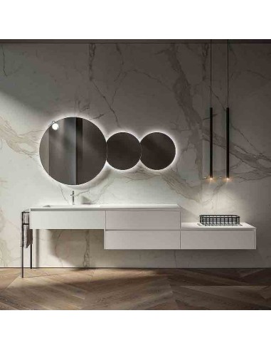 Bmt Swing Mobile Bagno Con Cassettiera Lavabo Integrato E Specchiera