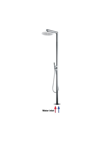 Bossini Nek Pool Stainless Steel Column Shower With Shower Head