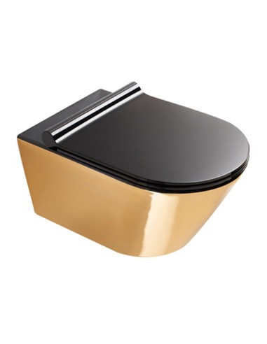 Catalano Gold & Silver Wall Hung Black And Gold Toilet