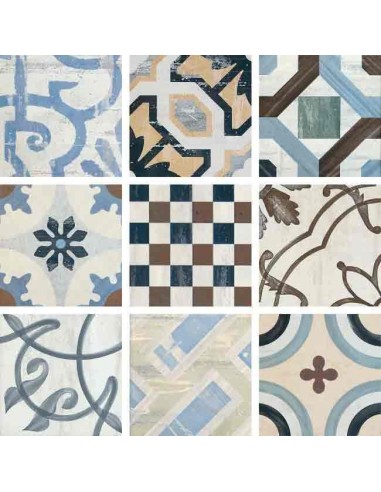 Ceramica Fioranese Cementine 20 Colors Mixed Subjects In Porcelain Stoneware Body Color Tiles 20x20 Cm