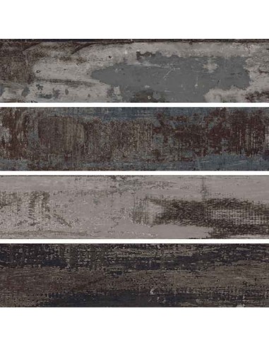 Ceramica Sant'Agostino Colorart Carbon Wood Effect Porcelain Stoneware Tiles 15x120 Cm