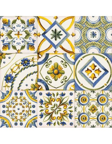 Ceramica Sant'Agostino Vita Fiore Mix Piastrelle In Gres Porcellanato Lucido 20x20 Cm