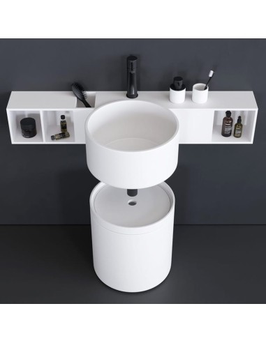 Ceramica Cielo Sella Wall Mounted Washbasin With Storage Unit