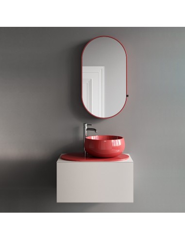 Ceramica Cielo Delfo 76 Washbasin With Lacquered Suspended Cabinet