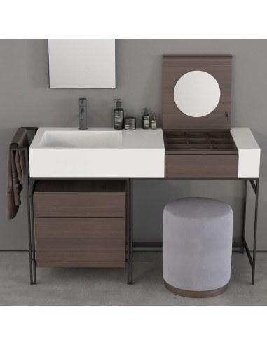 Ceramica Cielo I Narcisi Vanity Washbasin With Cabinet And MakeUp Element