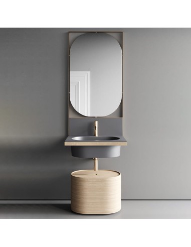 Ceramica Cielo Elle Ovale Lavabo Sospeso Con Specchio