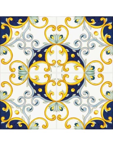 Cevi Ceramica Vietrese 800 Napoletano Floral Blue Tiles