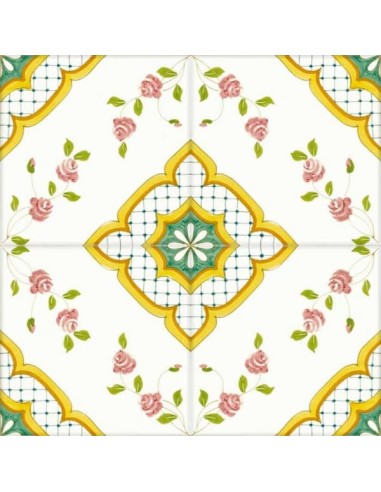 Cevi Ceramica Vietrese 800 Napoletano Floral Tiles