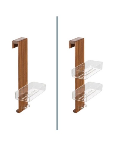 Cipì Salina Shower Storage Shelf In Teak And Plexiglass