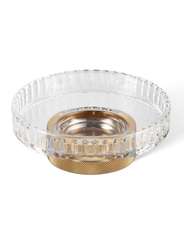 Decor Walther Club Freestanding Crystal Soap Dish With Brass Detail