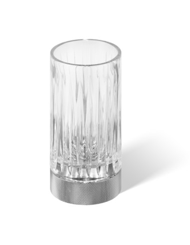 Decor Walther Club Countertop Toothbrush Holder Crystal Glass With Solid Brass Base