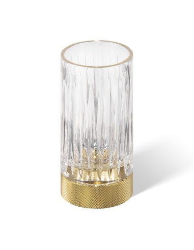 Decor Walther Club Countertop Toothbrush Holder Crystal Glass With Solid Brass Base