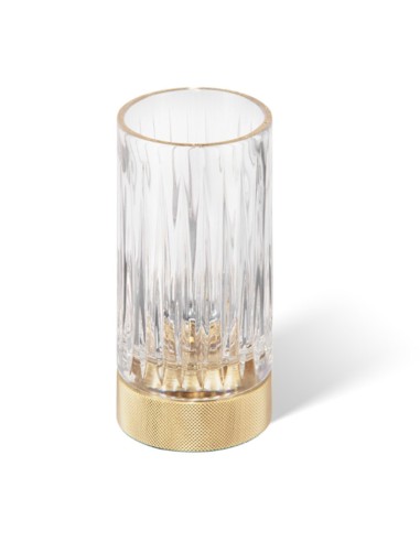 Decor Walther Club Countertop Toothbrush Holder Crystal Glass With Solid Brass Base