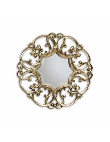 Devon & Devon Amelia Round Mirror With Hand Carved Pinewood Fame