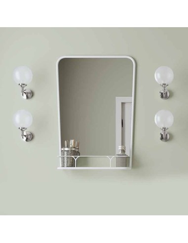 Devon & Devon Boogie Mirror With Brass Frame And Pocket Holder Shelf