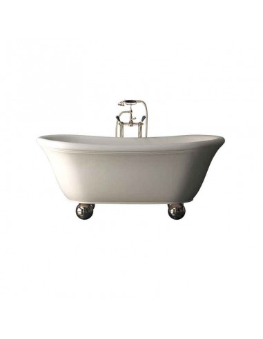 Devon & Devon Aurora Bijoux Matt White Tec Floorstanding Bathtub