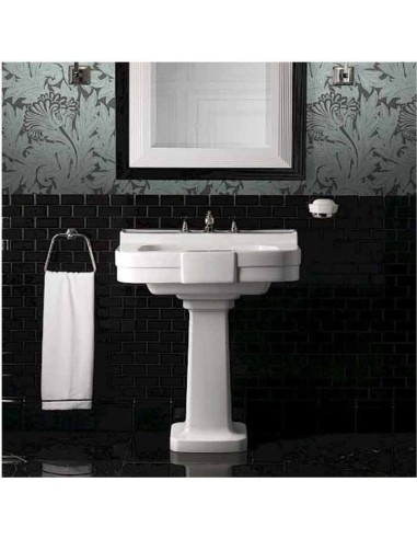 Devon & Devon Bogart White Porcelain Washbasin With Pedestal