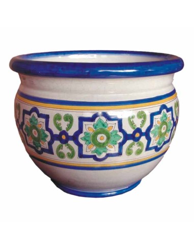 Nicolò Giuliano Glazed Terracotta Fiumara Cache Pot