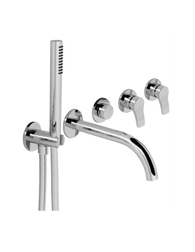 Fantini Aboutwater Al/23 Wall Mounted 2 Outlets Bathtub Mixer