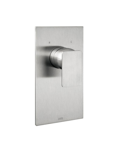 Fir Italia Playsteel 58 Wall Mounted Stainless Steel 1 Way Shower Mixer