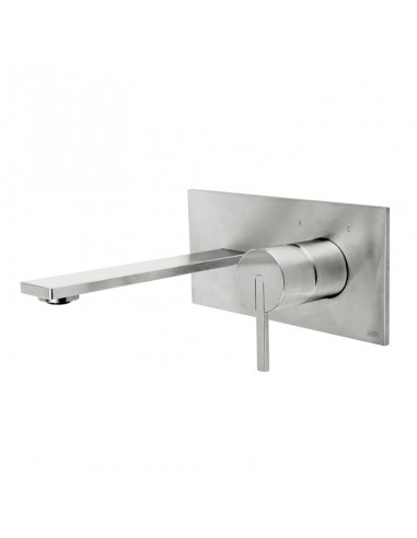 Fir Italia Lifesteel 59 Wall Mounted Stainless Steel Built In Washbasin Mixer