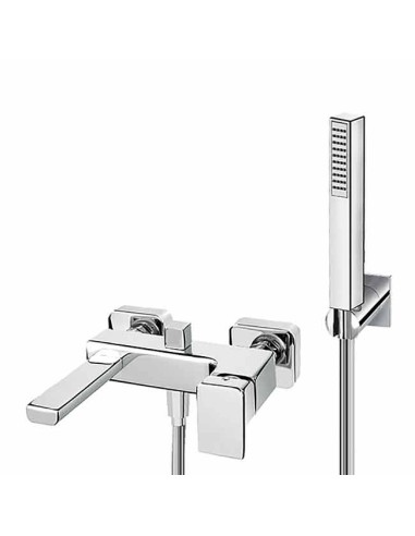 Fir Italia Kley 68 Chromed Wall Mounted Bath Mixer With Diverter And Handshower