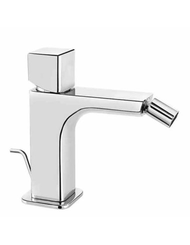 Fir Italia Daily Cube 45 Chromed Single Hole Bidet Mixer With Pull Rod