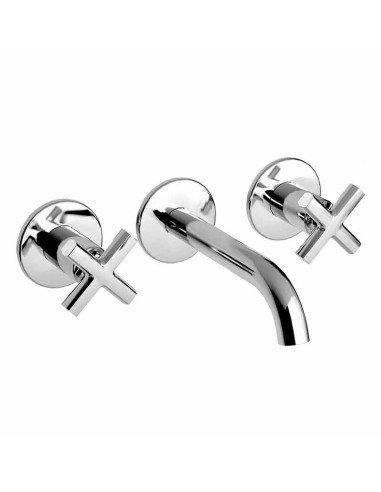 Fir Italia Eveleen 39 Wall Mounted Chromed 3 Holes Washbasin Mixer