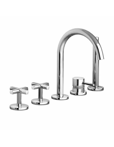 Fir Italia Eveleen 39 Chromed 5 Holes Deck Mounted Bath Mixer