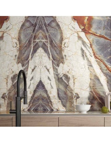 Fmg MaxFine Marbles Blue Tempest Ultra Thin Porcelain Stoneware Slabs