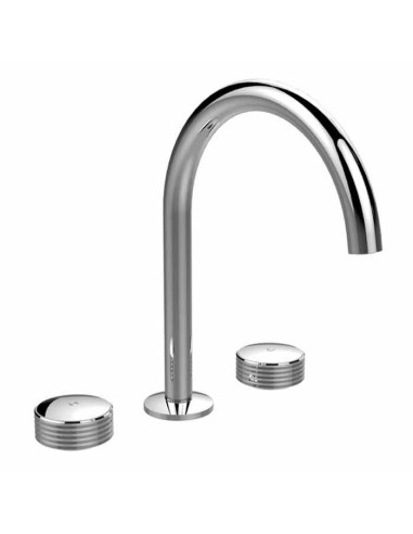 Fima Carlo Frattini Texture Collection 3 Holes Washbasin Mixer With Swivel Spout