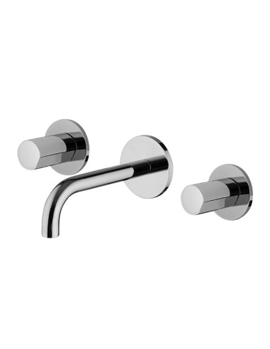 Fima Carlo Frattini So 3 Holes Wall Mounted Washbasin Mixer