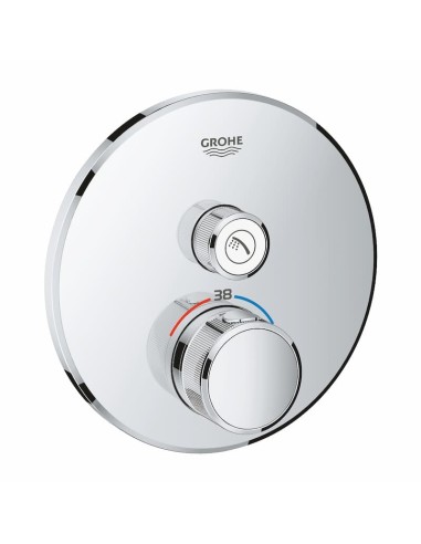 Grohe Grohtherm SmartControl Chromed Round 1 Way Thermostatic Mixer