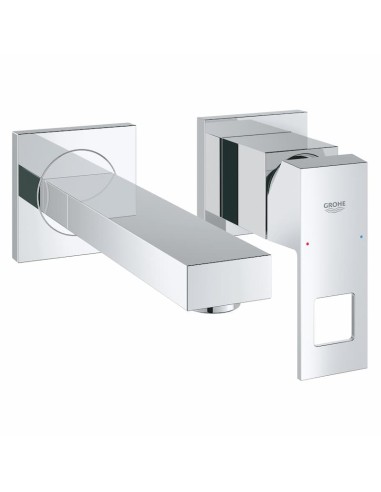 Grohe Eurocube Chromed Wall Mounted 2 Holes Basin Mixer